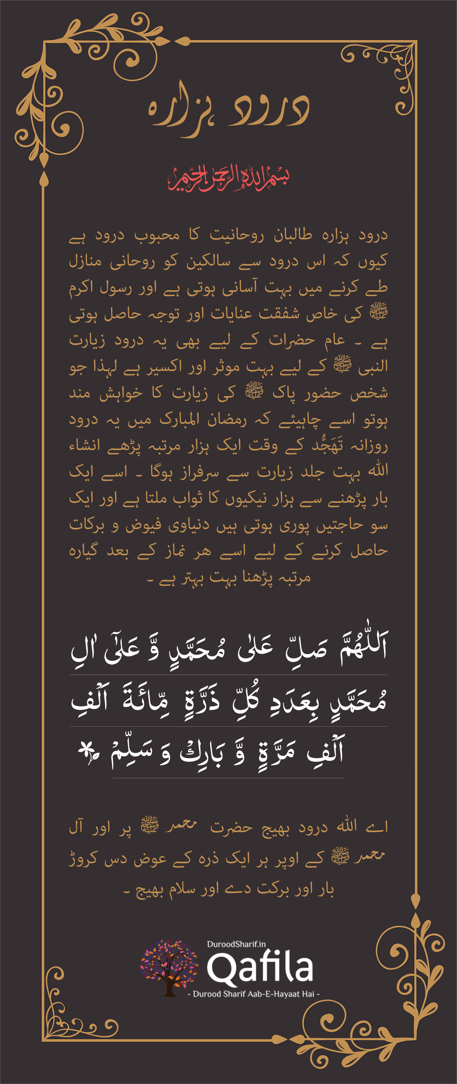 Durood E Hazarah درود ہزارہ